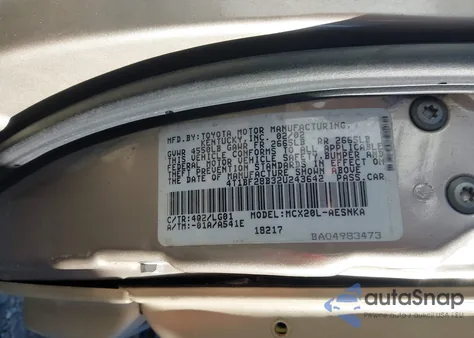 2002 Toyota Avalon Xl z USA, uszkodzony, nr VIN 4T1BF28B32U243642